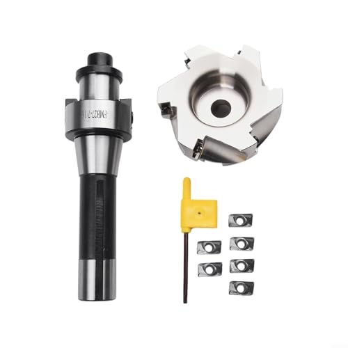 Zeroupshop R8 FMB27 Gerader Dorn aus Hartstahl und Hartmetall für gerade Laube, 6 Stück Apmt 1604 Hartmetall-Einsätze, zum Fräsen der meisten Materialien von zeroupshop