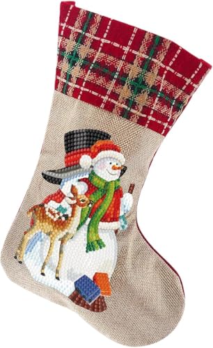 zeyunty 5D Diamond Painting Weihnachtsstrumpf Weihnachtssocken Set, DIY Diamond Painting Weihnachten Deko Socken Weihnachtsdeko Geschenktasche Party Deko (T) von zeyunty