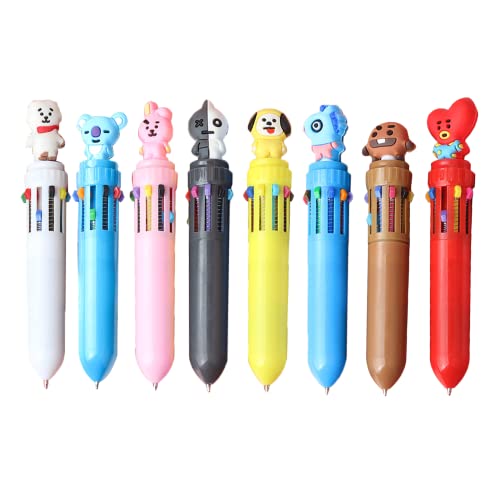 ZHUYAO Kugelschreiber Mehrfarbig, 8 Stück 10-in-1 Multicolor Kugelschreiber für Büro Schulbedarf Studenten Kinder Geschenk School Supplies Party Gefälligkeiten Büro Schulmaterial von zhuyao