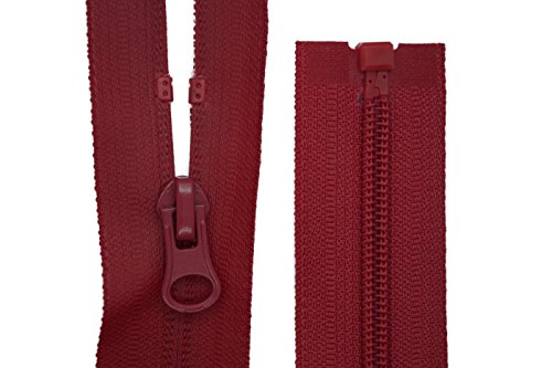 zipworld Reißverschluss PW schwarz-matt Wasserdicht TPU Outdoor Wasserabweisende Reißverschlüsse Kunststoff teilbar (rot, 64cm) von zipworld