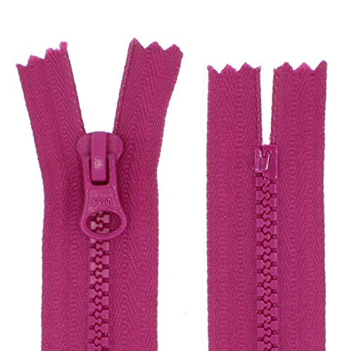 zipworld Reißverschluss PZn Kunststoff/Plastik Reißverschlüsse 5-6mm Nicht-teilbar (Magenta - 174, Wunschlänge nach dem Kauf selber angeben z.B. 18cm) von zipworld