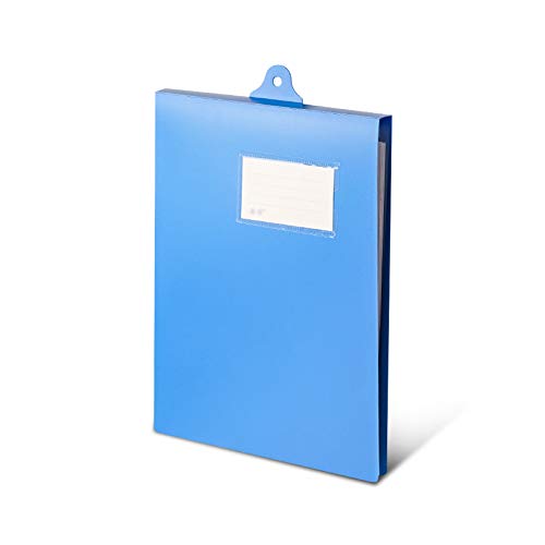 zlw-shop Klemmbrett, PP-Ordner, A4-Papierakten, Klemmbretter, verlängerte Metall-Clips, Ordner, die 180 Blatt Papier halten können (blau), langlebiges Klemmbrett, 10 Stück von zlw-shop