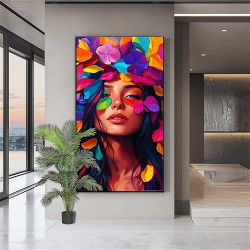 Diamond Painting Erwachsene Groß,Diamond Painting Blumen Diamant Kunst Malerei Bilder Frauen 5D Diamant Kunst Malerei Kinder,Crystal Art Bilder Set Deko Aesthetic Geschenk für Frauen 100x200cm J658 von zohjlinwq