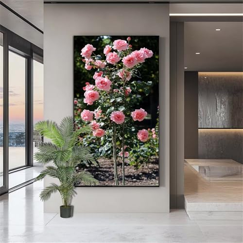 Diamond Painting Erwachsene Groß,Diamond Painting Blumen Diamant Kunst Malerei Bilder Rosen 5D Diamant Kunst Malerei Kinder,Crystal Art Bilder Set Deko Aesthetic Geschenk für Frauen 100x200cm J646 von zohjlinwq