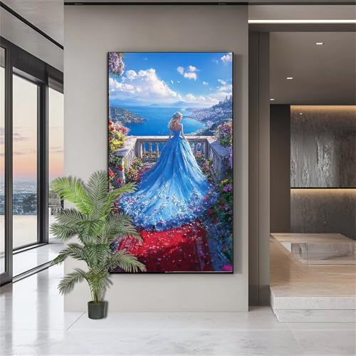 Diamond Painting Erwachsene Groß,Diamond Painting Frau Diamant Kunst Malerei Bilder Meer 5D Diamant Kunst Malerei Kinder,Crystal Art Bilder Set Deko Aesthetic Geschenk für Frauen 60x150cm J828 von zohjlinwq