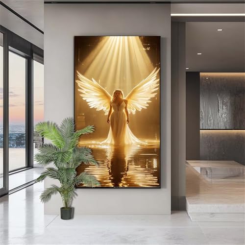 Diamond Painting Erwachsene Groß,Diamond Painting Frauen Diamant Kunst Malerei Bilder Engel 5D Diamant Kunst Malerei Kinder,Crystal Art Bilder Set Deko Aesthetic Geschenk für Frauen 60x150cm J840 von zohjlinwq