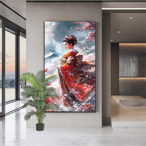 Diamond Painting Erwachsene Groß,Diamond Painting Frauen Diamant Kunst Malerei Bilder Japan 5D Diamant Kunst Malerei Kinder,Crystal Art Bilder Set Deko Aesthetic Geschenk für Frauen 30x75cm J836 von zohjlinwq