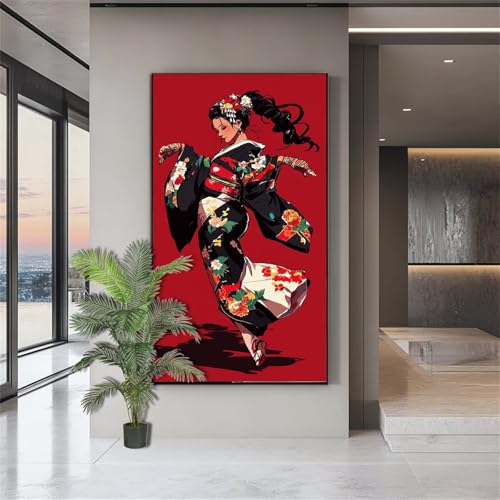 Diamond Painting Erwachsene Groß,Diamond Painting Frauen Diamant Kunst Malerei Bilder Japan 5D Diamant Kunst Malerei Kinder,Crystal Art Bilder Set Deko Aesthetic Geschenk für Frauen 70x140cm J838 von zohjlinwq