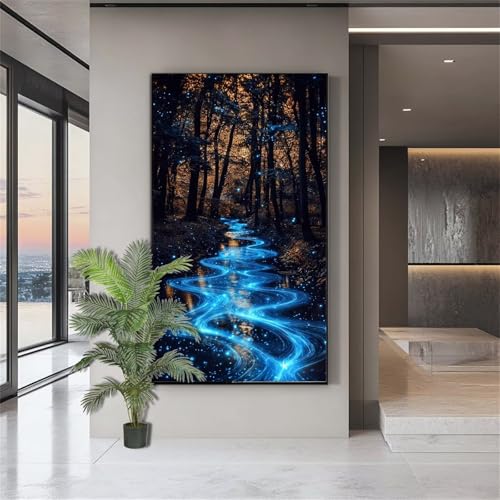 Diamond Painting Erwachsene Groß,Diamond Painting Landschaft Diamant Kunst Malerei Bilder Fantasie 5D DIY Diamant Malerei Kinder,Crystal Art Bilder Set Deko Aesthetic Geschenk für Frauen 90x180cm J712 von zohjlinwq