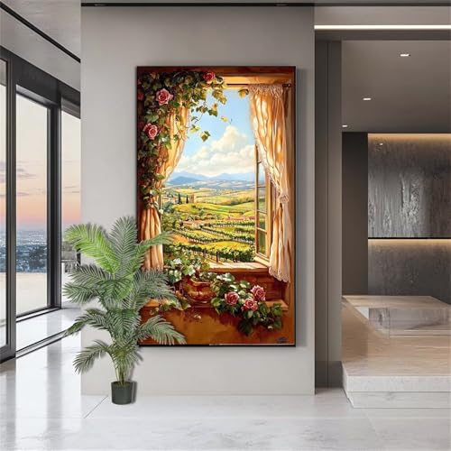 Diamond Painting Erwachsene Groß,Diamond Painting Landschaft Diamant Kunst Malerei Bilder Zimmer 5D DIY Diamant Malerei Kinder,Crystal Art Bilder Set Deko Aesthetic Geschenk für Frauen 100x200cm J700 von zohjlinwq