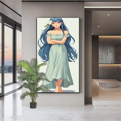 Diamond Painting Erwachsene Groß,Diamond Painting Schönheit Diamant Kunst Malerei Bilder Schön 5D Diamant Kunst Malerei Kinder,Crystal Art Bilder Set Deko Aesthetic Geschenk für Frauen 90x180cm J810 von zohjlinwq