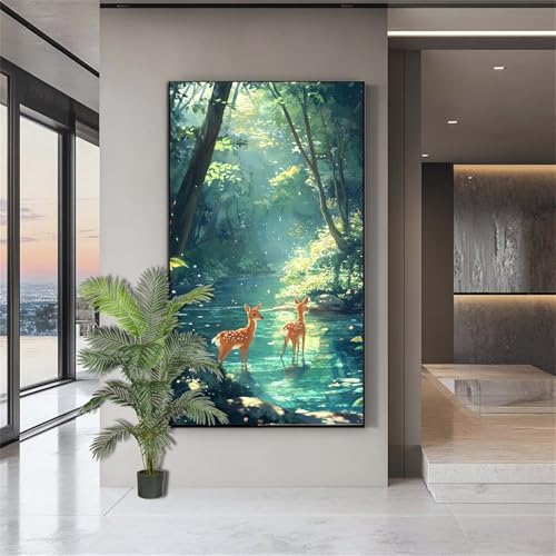 Diamond Painting Erwachsene Groß,Diamond Painting Tiere Diamant Kunst Malerei Bilder Wälder 5D Diamant Kunst Malerei Kinder,Crystal Art Bilder Set Deko Aesthetic Geschenk für Frauen 100x200cm J586 von zohjlinwq