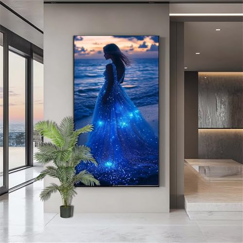 Diamond Painting Frau Diamond Painting Erwachsene Meer Diamant Kunst Malerei Bilder Kinder ab 10 Jahre DIY 5D Full Crystal Art Diamant Malerei Set Deko Schlafzimmer Geschenke für Frauen 100x200cm J829 von zohjlinwq