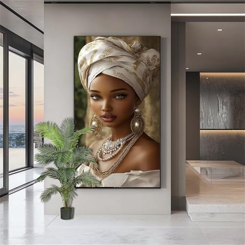 Diamond Painting Frauen Diamond Painting Erwachsene Afrika Diamant Kunst Malerei Bilder Kinder ab 10 Jahre DIY 5D Full Crystal Art Diamant Malerei Deko Schlafzimmer Geschenke für Frauen 100x200cm J825 von zohjlinwq