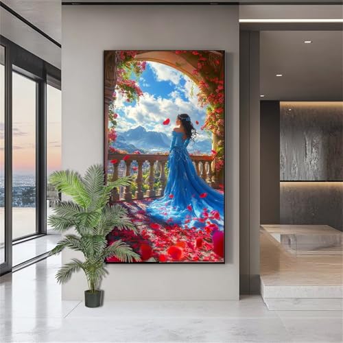 Diamond Painting Frauen Diamond Painting Erwachsene Blumen Diamant Kunst Malerei Bilder Kinder ab 10 Jahre DIY 5D Full Crystal Art Diamant Malerei Deko Schlafzimmer Geschenke für Frauen 100x200cm J831 von zohjlinwq