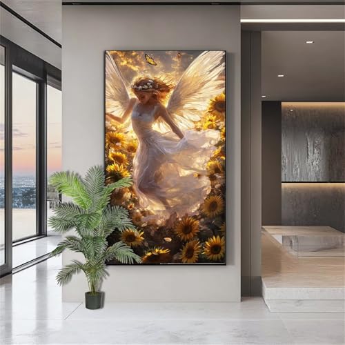 Diamond Painting Frauen Diamond Painting Erwachsene Engel Diamant Kunst Malerei Bilder Kinder ab 10 Jahre DIY 5D Full Crystal Art Diamant Malerei Deko Schlafzimmer Geschenke für Frauen 20x50cm J841 von zohjlinwq