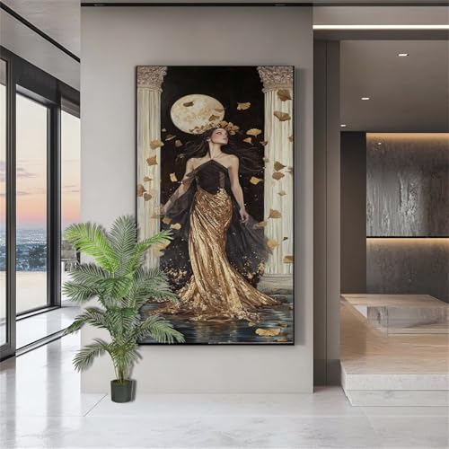 Diamond Painting Frauen Diamond Painting Erwachsene Retro Diamant Kunst Malerei Bilder Kinder ab 10 Jahre DIY 5D Full Crystal Art Diamant Malerei Deko Schlafzimmer Geschenke für Frauen 30x75cm J827 von zohjlinwq