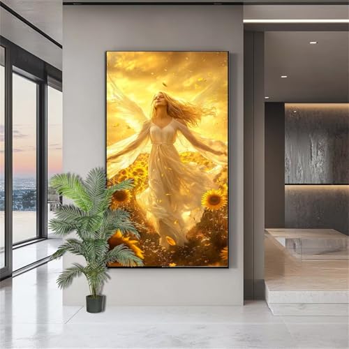 Diamond Painting Frauen Diamond Painting Erwachsene Sonnenblume Diamant Kunst Malerei Bilder Kinder ab 10 Jahre 5D Crystal Art Diamant Malerei Set Deko Schlafzimmer Geschenke für Frauen 30x75cm J843 von zohjlinwq