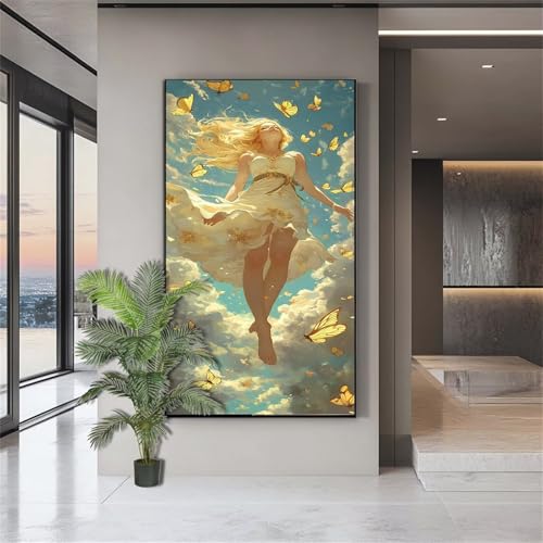 Diamond Painting Göttin Diamond Painting Erwachsene Schönheit Diamant Kunst Malerei Bilder Kinder ab 10 Jahre 5D Crystal Art Diamant Malerei Set Deko Schlafzimmer Geschenke für Frauen 70x140cm J847 von zohjlinwq