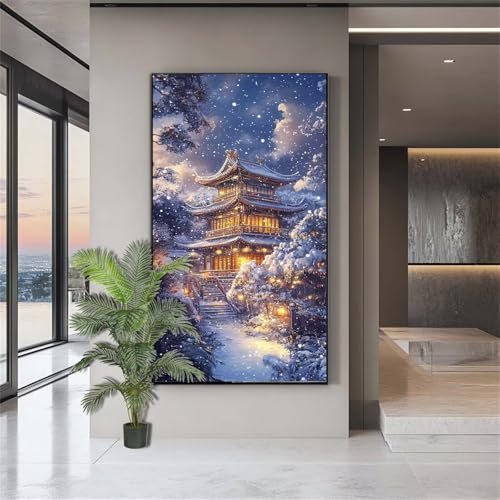 Diamond Painting Landschaft Diamond Painting Erwachsene Japan Diamant Kunst Malerei Bilder Kinder ab 10 Jahre 5D Crystal Art Diamant Malerei Set Deko Schlafzimmer Geschenke für Frauen 100x200cm J723 von zohjlinwq