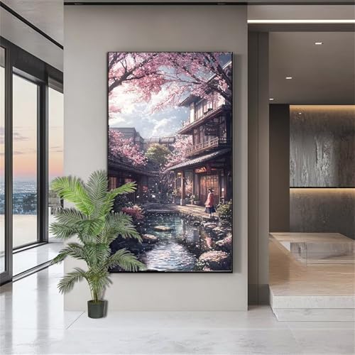 Diamond Painting Landschaft Diamond Painting Erwachsene Japan Diamant Kunst Malerei Bilder Kinder ab 10 Jahre 5D Crystal Art Diamant Malerei Set Deko Schlafzimmer Geschenke für Frauen 90x180cm J727 von zohjlinwq