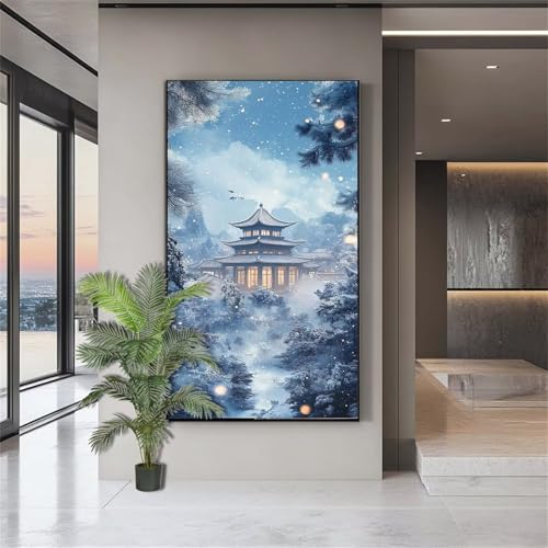 Diamond Painting Landschaft Diamond Painting Erwachsene Japan Diamant Kunst Malerei Bilder Kinder ab 10 Jahre 5D Crystal Art Diamant Malerei Set Deko Schlafzimmer Geschenke für Frauen 90x180cm J729 von zohjlinwq