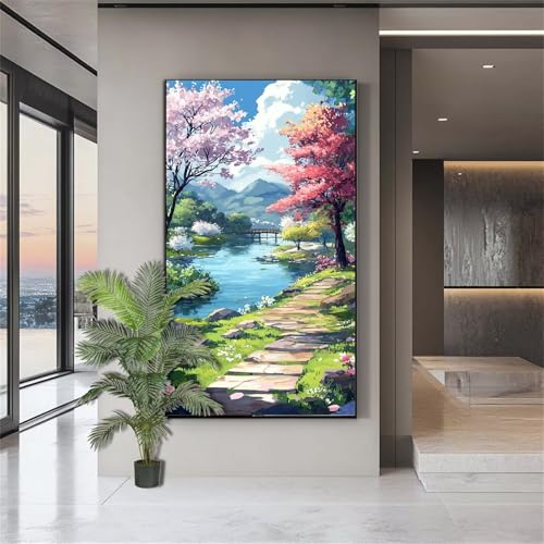 Diamond Painting Landschaft Diamond Painting Erwachsene Ländlich Diamant Kunst Malerei Bilder Kinder ab 10 Jahre Crystal Art Diamant Malerei Set Deko Schlafzimmer Geschenke für Frauen 100x200cm J739 von zohjlinwq