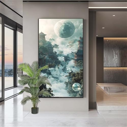 Diamond Painting Landschaft Diamond Painting Erwachsene Planet Diamant Kunst Malerei Bilder Kinder ab 10 Jahre 5D Crystal Art Diamant Malerei Set Deko Schlafzimmer Geschenke für Frauen 100x200cm J743 von zohjlinwq