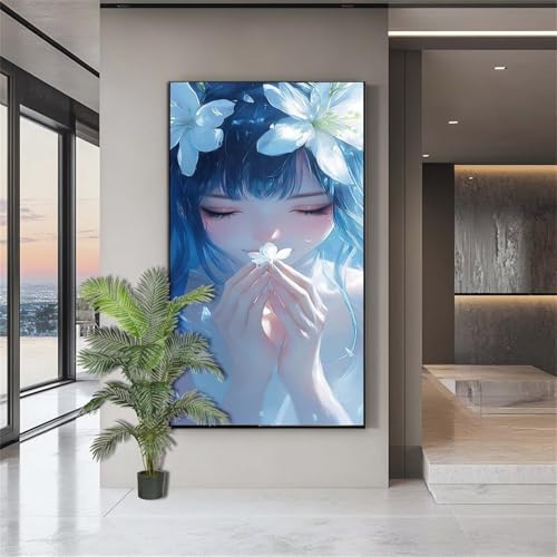 Diamond Painting Mädchen Diamond Painting Erwachsene Süß Diamant Kunst Malerei Bilder Kinder ab 10 Jahre DIY 5D Full Crystal Art Diamant Malerei Deko Schlafzimmer Geschenke für Frauen 60x150cm J823 von zohjlinwq