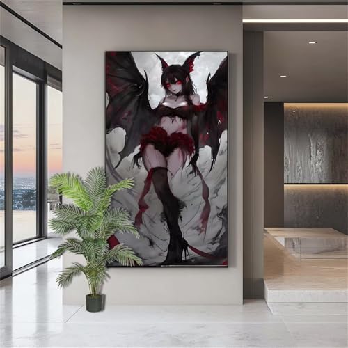 Diamond Painting Schönheit Diamond Painting Erwachsene Teufel Diamant Kunst Malerei Bilder Kinder ab 10 Jahre 5D Crystal Art Diamant Malerei Set Deko Schlafzimmer Geschenke für Frauen 80x200cm J793 von zohjlinwq