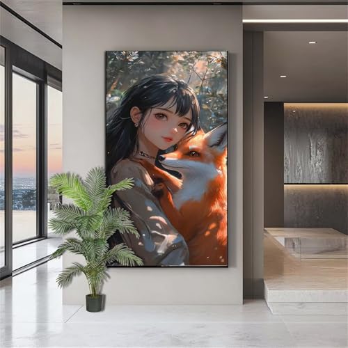 Diamond Painting Tiere Diamond Painting Erwachsene Miss Diamant Kunst Malerei Bilder Kinder ab 10 Jahre DIY 5D Full Crystal Art Diamant Malerei Deko Schlafzimmer Geschenke für Frauen 100x200cm J593 von zohjlinwq