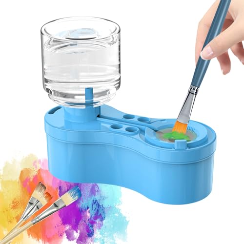 zoocco Universal Crafts Paint Brush Cleaner Rinse Cup, 2025 New Paint Brush Cleaner for Acrylic and Water Based Painting Craft Supplies Tools (Blue) von zoocco