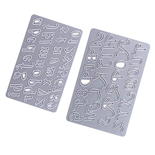 62 Stück Stanzschablone Buchstaben+Zahlen Set Metall Stanzformen Alphabet Groß und Klein Stanzschablonen für DIY Cutting Dies Scrapbooking Album,Schneiden Schablonen Papier Karten Sammelalbum Deko von zooting