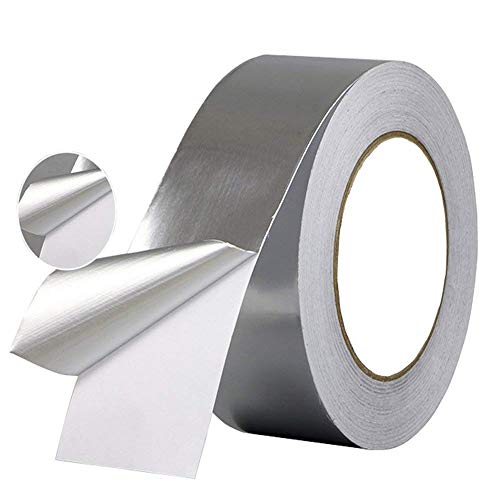 Selbstklebend Klebeband Aluminiumband Hitzebeständig Hitzeschutzband, Wasserdicht Alu-Klebeband Aluminium Klebeband Aluminiumklebebänder Aluband zum Abdichten oder Dämmen 30 mm * 30 m (1Rolle,Silber) von zooting