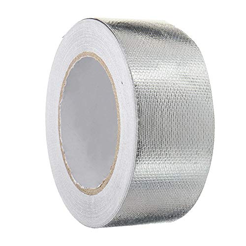 Selbstklebend Klebeband Aluminiumband Hitzebeständig Hitzeschutzband,Reißfest UV Beständig Alu-Klebeband Aluminium-klebebänder Aluband mit Einem Glasgittergewebe zum Abdichten oder Dämmen 5cm*25m von zooting