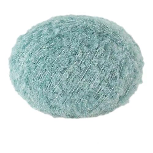 1X50g Fluffy Yarn, Häkelwolle Flauschig, Flauschige Wolle Zum Häkeln, Klobiges Baumwollgarn Einfaches Strickgarn Zum Häkeln Stricke,Länge 200 Meter,Gewicht 50g (Blau-a) von zoufabaola