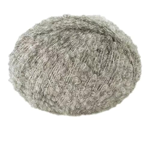 1X50g Fluffy Yarn, Häkelwolle Flauschig, Flauschige Wolle Zum Häkeln, Klobiges Baumwollgarn Einfaches Strickgarn Zum Häkeln Stricke,Länge 200 Meter,Gewicht 50g (grau) von zoufabaola