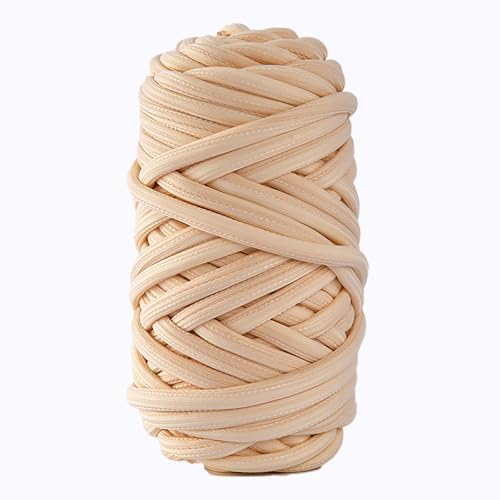 30m Handstrickgarn 250g Chunky Yarn Schlauchgarn Wolle Dickes Garn, Armstricken Wolle Zum Häkeln, Dicke Wolle,Dicke Wolle Zum,schlauchgarn,Handstricken Decke, Tasche, Körbe, Haustiernester (Beige) von zoufabaola