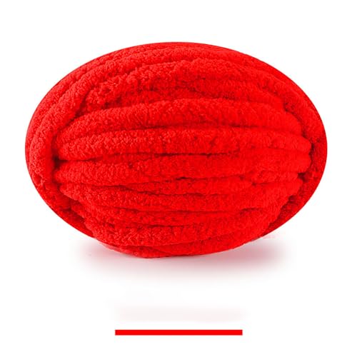 Dicke Wolle Garn 250g, Ca.27 M, Super Soft Chenille Chunky Yarn, Soft Arm Knitting Zum Häkeln Decke, Schals (Rot-B) von zoufabaola