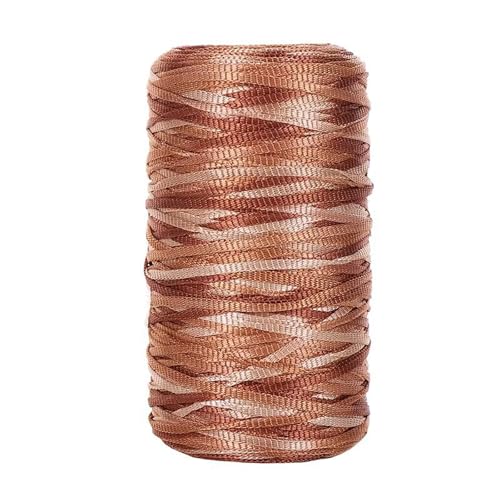 Polypropylen Flache Macrame Cord | Breite: 3mm | Gewicht: 100 G | Makramee Garn | Garn Zum Häkeln | Makramee Band | Makramee Schnur | Gilt Für Häkeln, Stricken, Dekoration, DIY Handwerk (Farbe-F) von zoufabaola