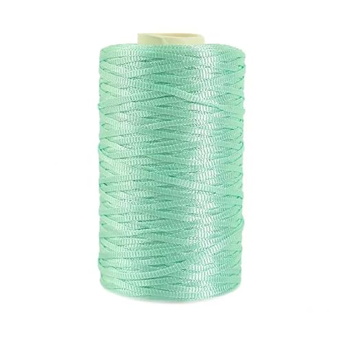 Polypropylen Flache Macrame Cord | Breite: 3mm | Gewicht: 100 G | Makramee Garn | Garn Zum Häkeln | Makramee Band | Makramee Schnur | Gilt Für Häkeln, Stricken, Dekoration, DIY Handwerk (Mintgrün) von zoufabaola