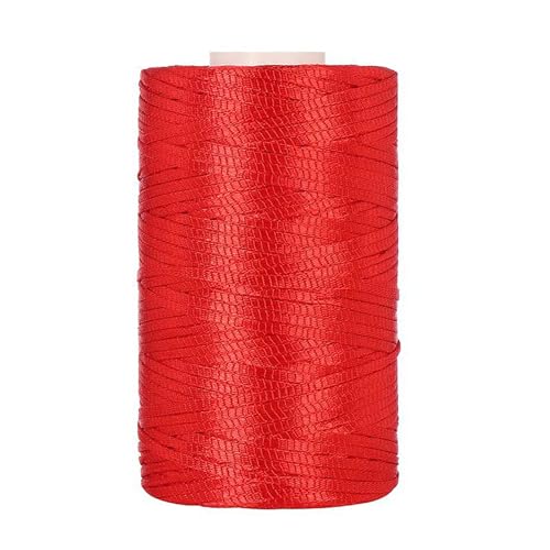 Polypropylen Flache Macrame Cord | Breite: 3mm | Gewicht: 100 G | Makramee Garn | Garn Zum Häkeln | Makramee Band | Makramee Schnur | Gilt Für Häkeln, Stricken, Dekoration, DIY Handwerk (Rot-A) von zoufabaola