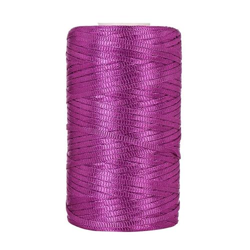 Polypropylen Flache Macrame Cord | Breite: 3mm | Gewicht: 100 G | Makramee Garn | Garn Zum Häkeln | Makramee Band | Makramee Schnur | Gilt Für Häkeln, Stricken, Dekoration, DIY Handwerk (Rot-E) von zoufabaola