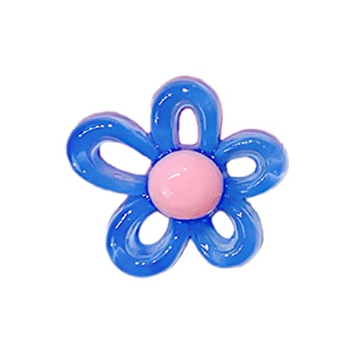 zuousxbs 10 Farben, 31 x 29 mm, unregelmäßige kleine Blumen-Charm-Anhänger für Frauen, DIY bunter Blumen-Schmuck, Halsketten, Herstellung von Erkenntnissen, Blumen-Charm, Blau von zuousxbs