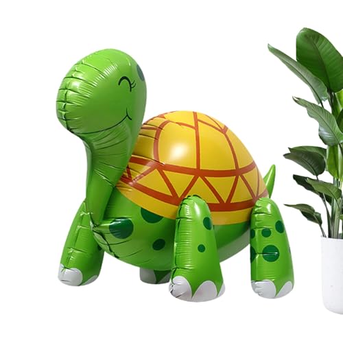 4D Standing Turtle Balloon, Turtle Balloon, 4D Walking Balloons Foil Turtles, Turtle Themed Decorations, Large Smiling Sea Turtle Balloon, Animal Zoo Theme Birthday Balloon von zwxqe