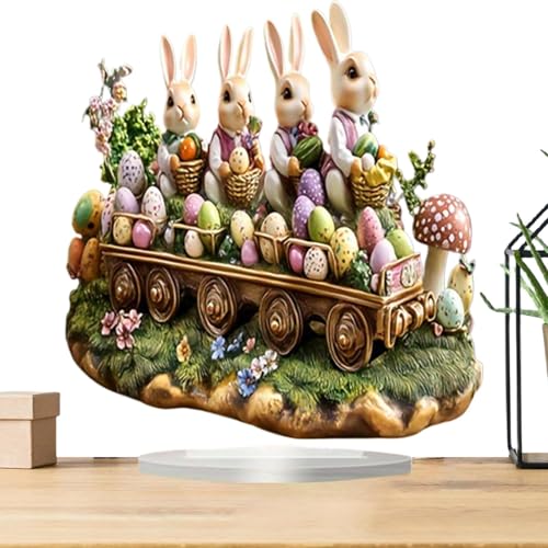 Easter Table Sign, 2d Flat Acrylic Desktop Display, Rabbit Stand Decoration, 7.87x9.06x3.15 Inches Indoor Table Accessories For Holiday Celebrations And Festive Home Decor von zwxqe