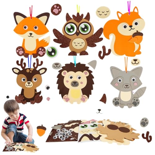 Fall Animal Crafts, Autumn Animals Crafts Sticker, Cute Owl Fall Craft, DI Y Fall Animal Stickers, Kids Craft Activities, Craft Kits for 3+ Years, Seasonal Animal Crafts, Fall Themed Crafts von zwxqe