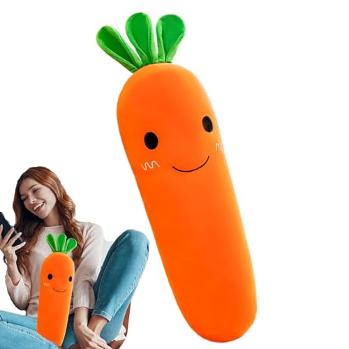 zwxqe Carrot Hugging Pillow, Soft Plush Carrot Shape Pillow, Cute Carrot Pillow Toy, 19.7 Inch Stuffed Carrot Pillow, Carrot Stuffed Doll Pillow, Children's Sleeping Pillow, Carrot Shape Plush Toy von zwxqe