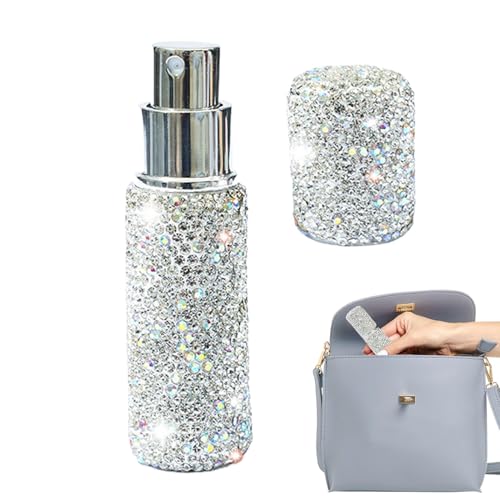 zwxqe Leere Parfüm-Sprühflaschen, 10 ml, Strass-Zerstäuber, Probeflasche, nachfüllbarer Duftöl-Sprüher, Reisespender für Haarspray von zwxqe