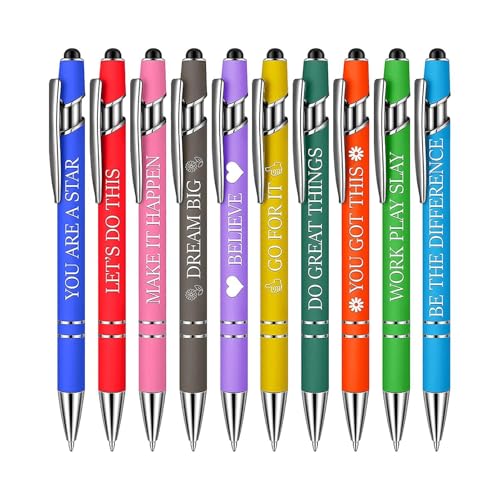 zwxqe Stifte Kugelschreiber, Positive Stifte Kugelschreiber, Affirmation Stifte, Touch Screen Tip Pens, Neuheit Schulbedarf, Affirmation Stifte zum Schreiben, Kugelschreiber für Schüler, Schulbedarf von zwxqe